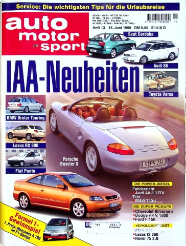Deckblatt Auto Motor und Sport (13/1999)